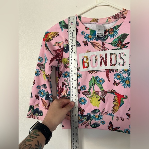 Bonds Tropical Birds Pink Pullover Size 5 - Picture 4 of 6